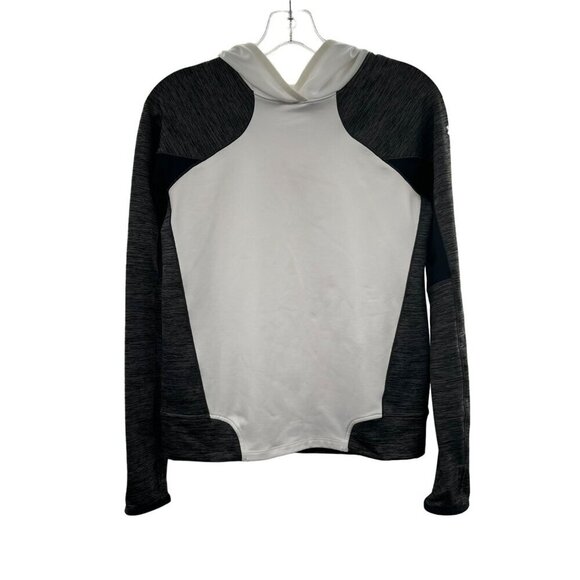 Under Armour Women's Gray/White Colorblock Hoodie Size XS Long Sleeve - Picture 1 of 8